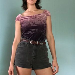Purple velvet ombré American Eagle top